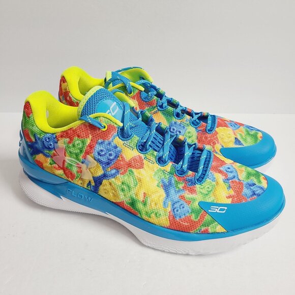 NEW Under Armour UA Curry 1 Flotro Sour Patch Kids Shoes 3025633-300 Size 14